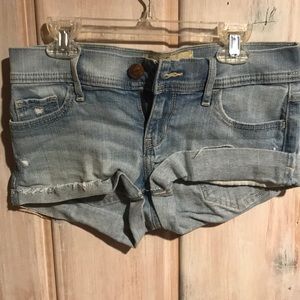 Hollister low rise short short Jean shorts